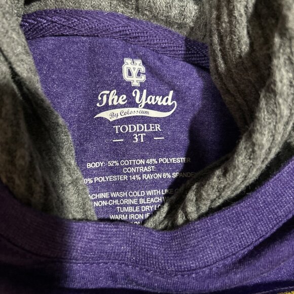 NEW Louisiana LSU Tigers The Yard Purple Hooded LS Shirt Toddler Boys 3T - Picture 4 of 5